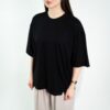t-shirt basic black تیشرت پنبه بیسک سیاه