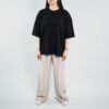 t-shirt basic black 2 تیشرت پنبه بیسک مشکی