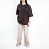 t-shirt basic brown تیشرت پنبه بیسک قهوه ای