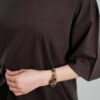 t-shirt basic brown 2 تیشرت پنبه قهوه ای
