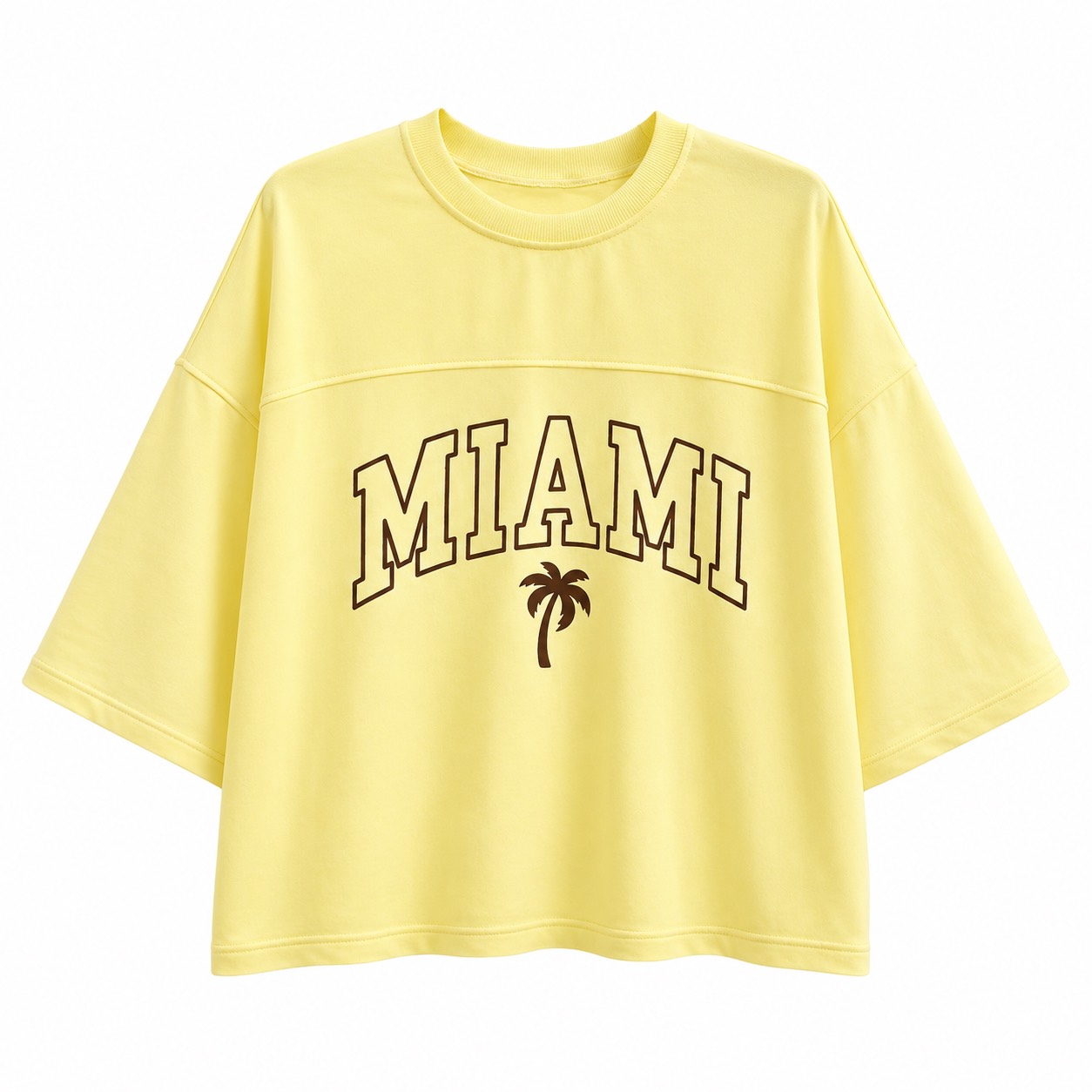 تیشرت دخترانه ی باکسی MIAMI